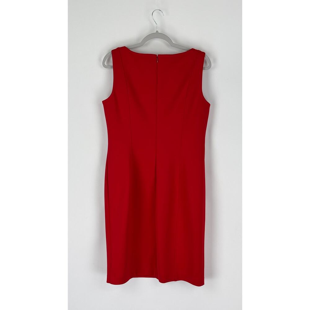 Calvin Klein Sleeveless Cut Out Sheath Dress Red Womens Size 12 - Picture 7 of 11